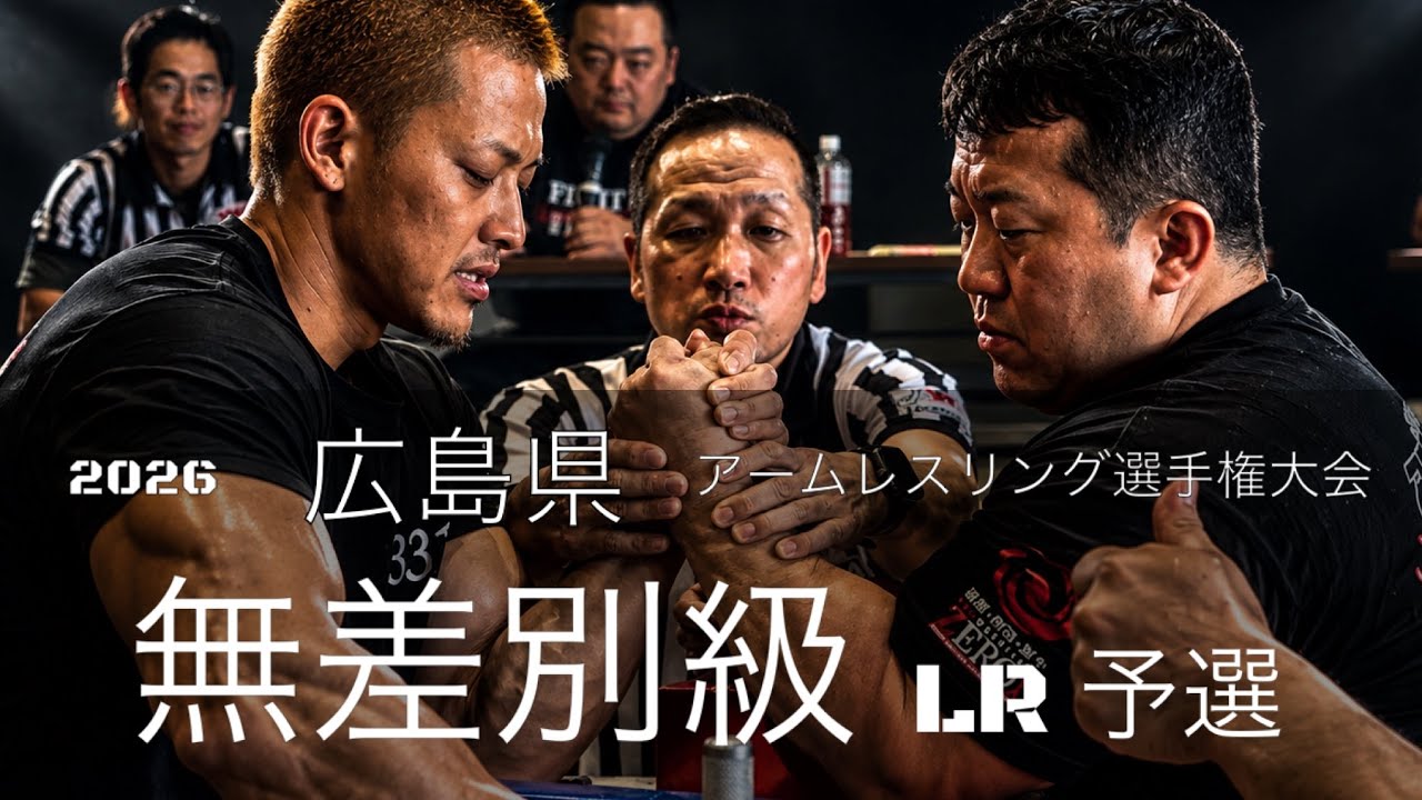 新人75kg・新人無差別 各 LR予選 広島県アームレスリング選手権大会 in