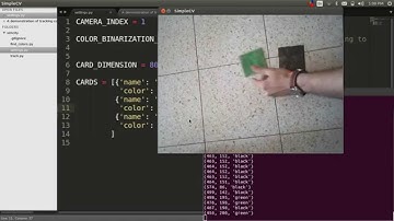 Tracking colored cards using python and SimpleCV