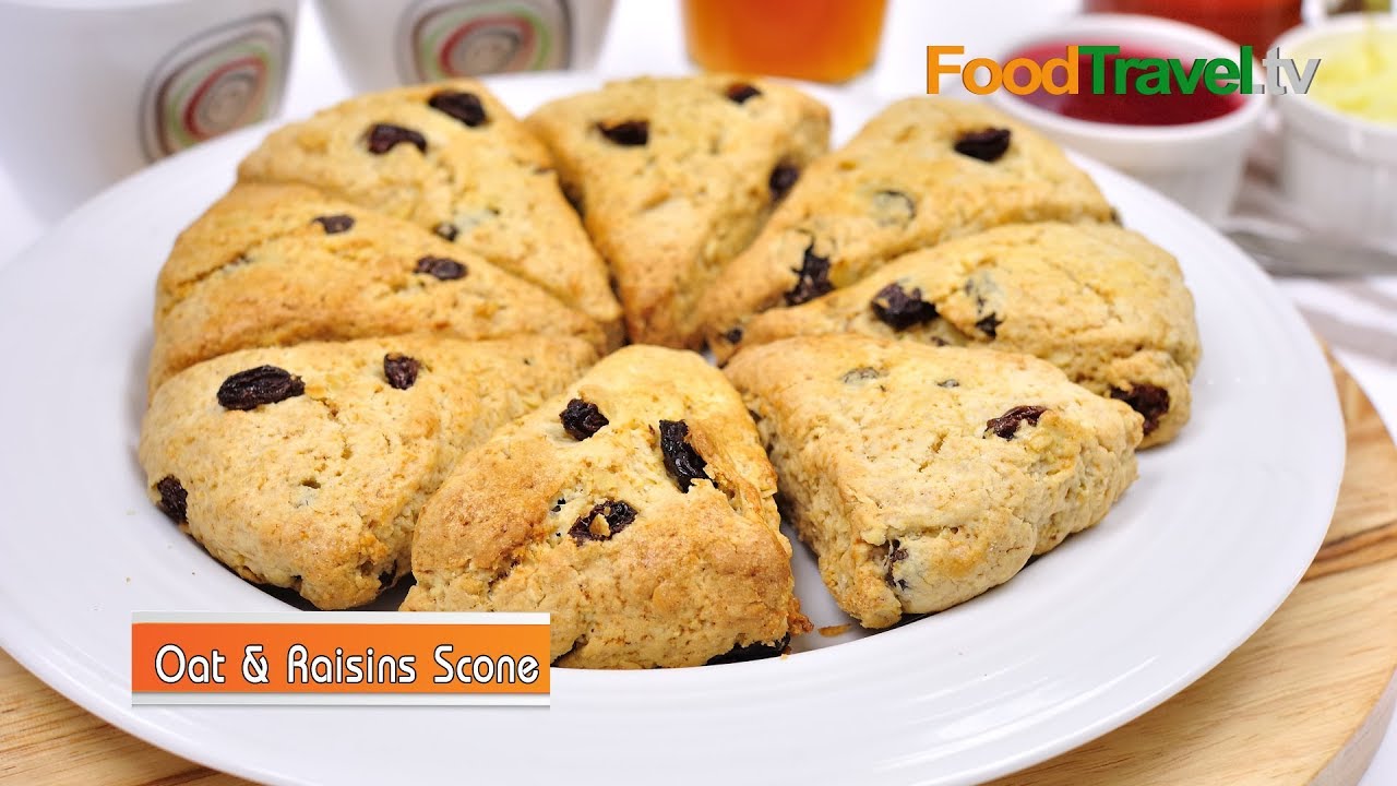 สโคนข้าวโอ๊ตลูกเกด | Oat and Raisin Scone