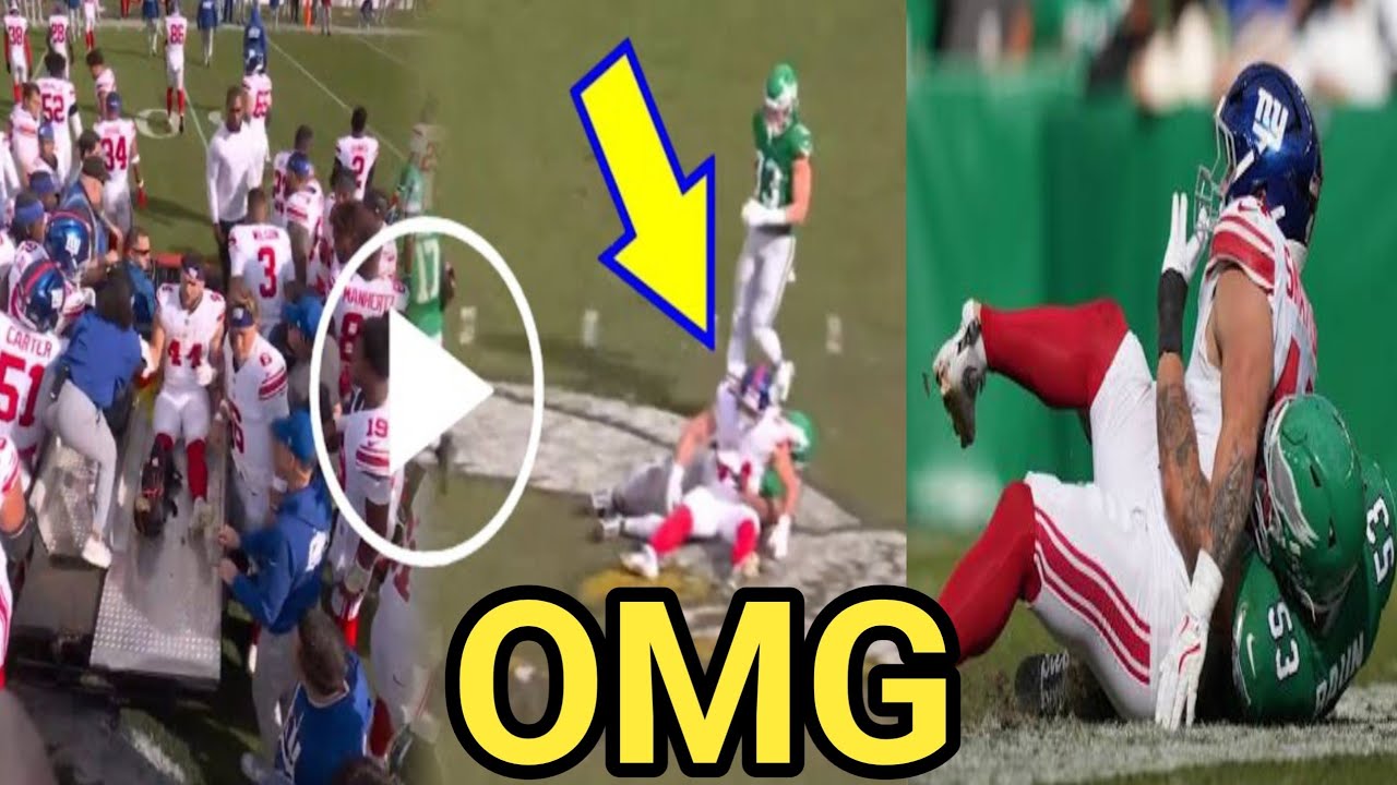 GRUESOME Jaxson Dart, NFL Fans REACT after Giants Rookie Cam Skatteboo BREAKS ANKLE vs Eagles