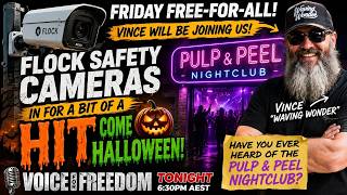 Voice of Freedom Aug 21. Head to the Pulp & Peel & Flock Right Off
While Australia doesnt have Flock Safety Cameras - we are among the most surveilled nations in the world.
Flock Safety cameras are being torn down, cut down, sprayed up & stuck up.... and halloween might be the end for them all.
PLUS
Ever heard of the Pulp & Peel Nightclub?
Plus a short video for every former & serving Police officers.
Please consider helping is out by visiting our merch.vofhq.com/shop and getting a hat coffee mug and more - everything goes to keeping us going and able to make this show. You can also visit vofhq.com/donate if you prefer to support us directly. Vince has added a bank account you can use
Many thanks in advance Voice of Freedom Aug 21. Head to the Pulp & Peel & Flock Right Off