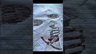 Amazing Samurai Drawing 🎨⚔️ | Easy Samurai Art Tutorial # trending video# short video
