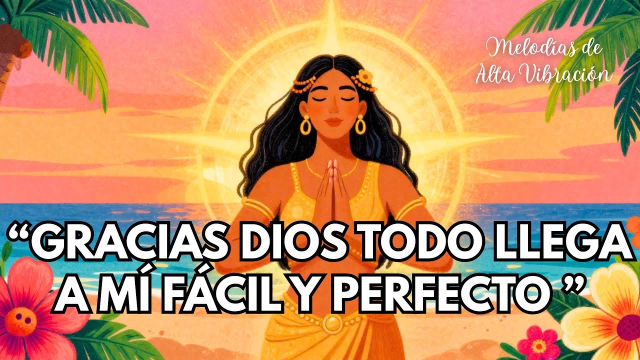 🙏✨ GRACIAS DIOS, TODO LLEGA A MÍ FÁCIL Y PERFECTO💛  Mantra de gratitud, abundancia y confianza 💛🌿