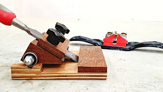 Woodworking Project Simple Device For Precise Sharpening Of Chisels - How It Works