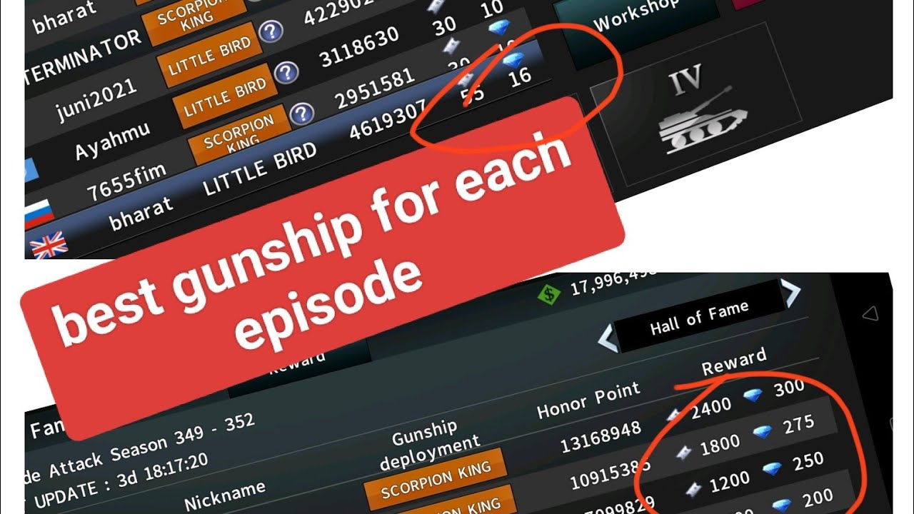 Gunship Battle: how to earn diamonds by completing episode attack.
