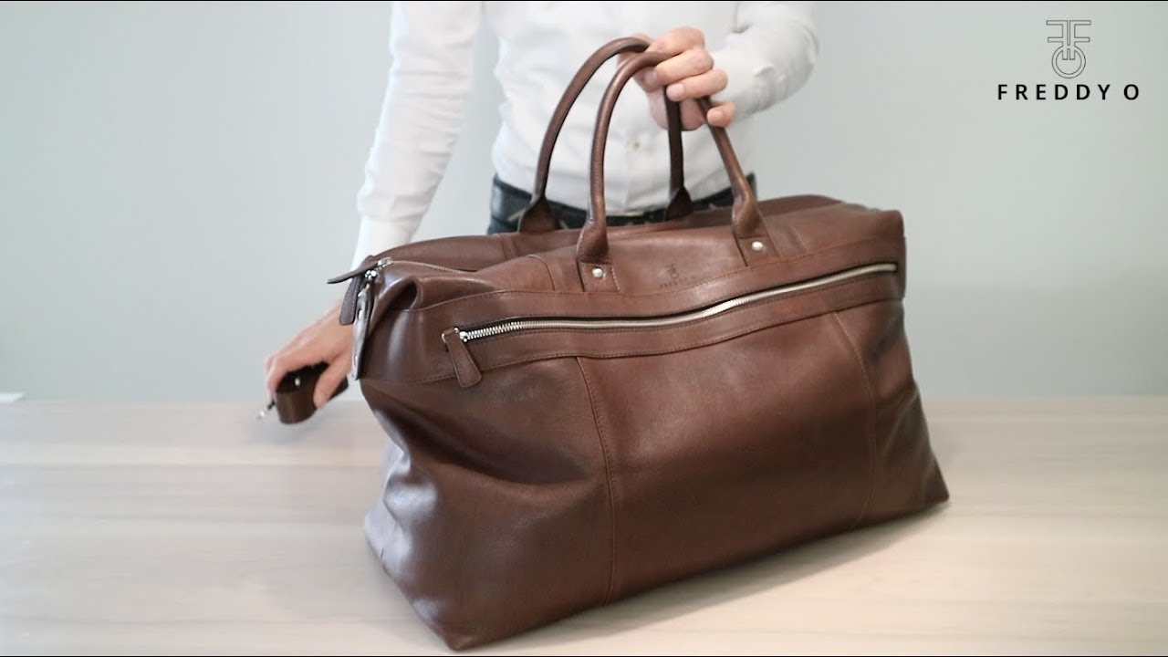 Freddy O Leren 'Kjeld' Weekendtas leer bruin