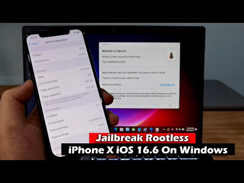 Jailbreak Rootless iPhone X iOS 16.6 On Windows