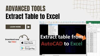 Extract Tables from CAD Drawings to Excel