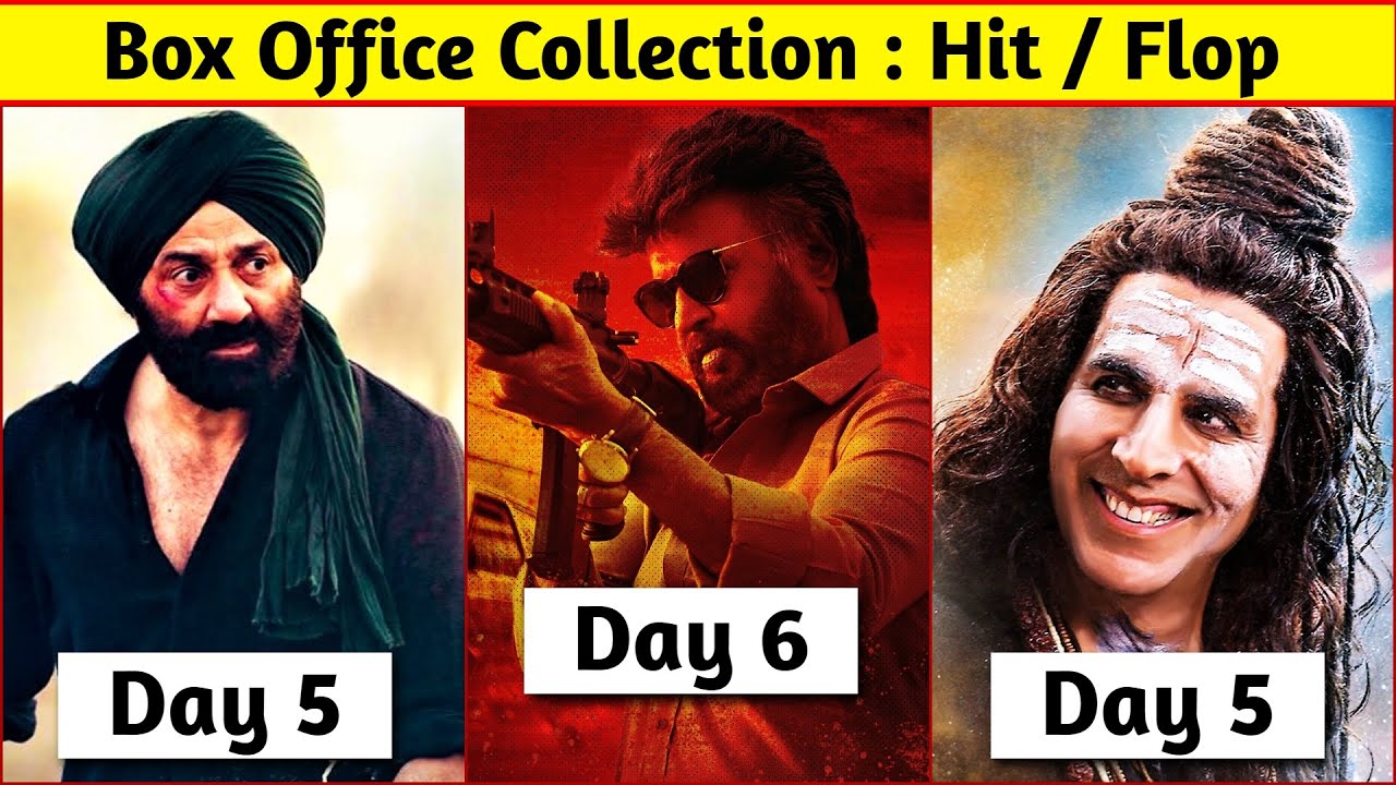 Jailer vs Gadar 2 vs OMG 2 Box Office Collection Day 5 | Rajinikanth, Sunny Deol, Akshay Kumar
