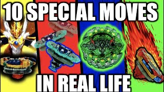 Learning 10 MORE Beyblade Turbo Special moves IN REAL LIFE!!