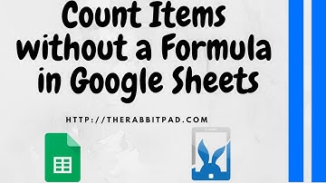 How to Count Items in a Column Without Formulas in Google Sheets