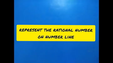 Represent a rational number on number line..... by Roshan Sir