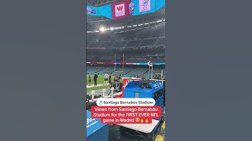 The views from Santiago Bernabéu Stadium for the FIRST EVER NFL game in Madrid 🏈 #nfl #commanders