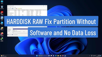 HARDDISK RAW Fix Partition Without Software and No Data Loss