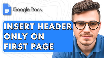 How To Insert Header Only On First Page In Google Docs [2025 Guide]