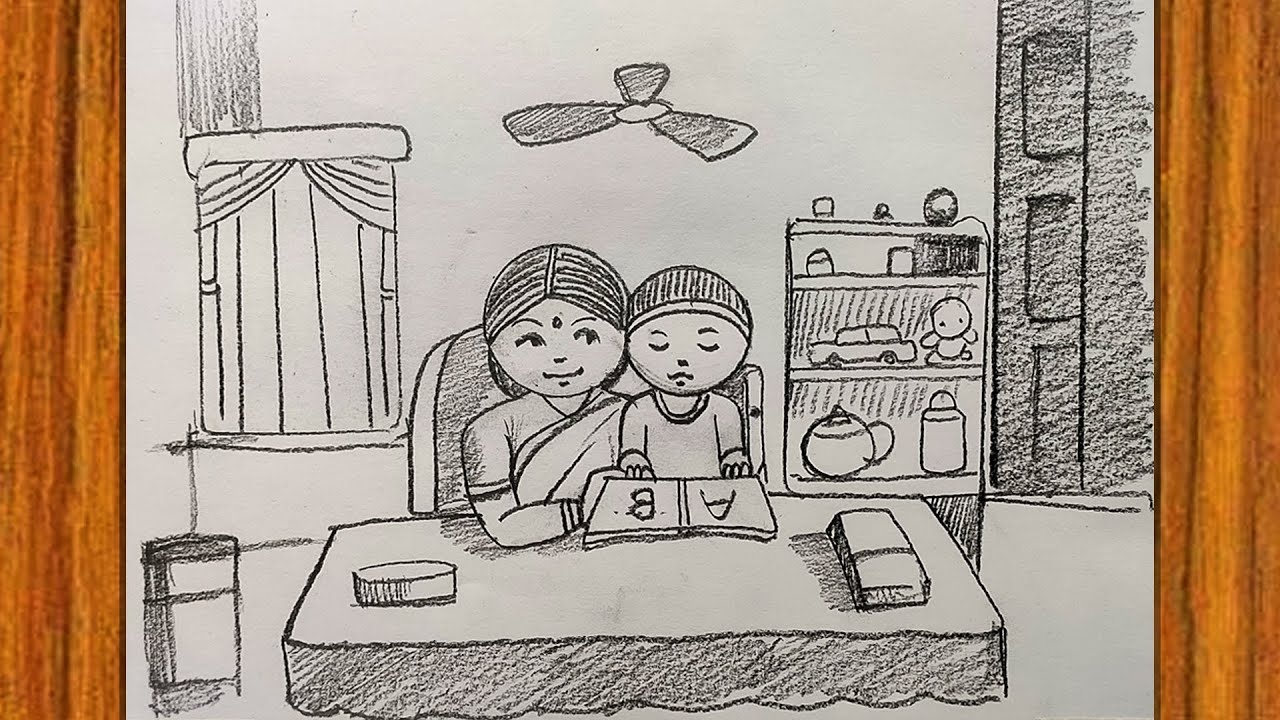 PENCIL SKETCH FIGURATIVE COMPOSITION | How to draw simple stick figures