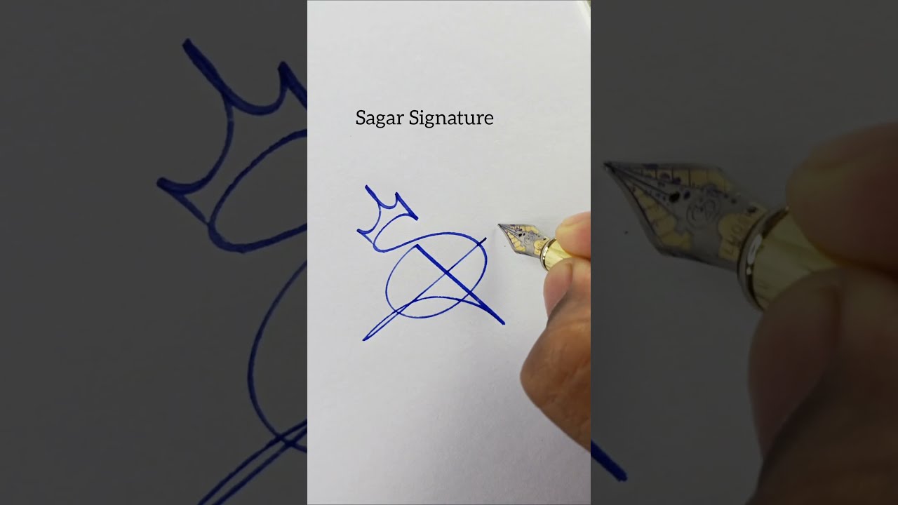 Sagar Signature Letter S Sign Satish Calligraphy