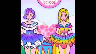 Rainbow Rapunzel and Friend Talented Contest Dress - LOL Surprise DIYs #shorts