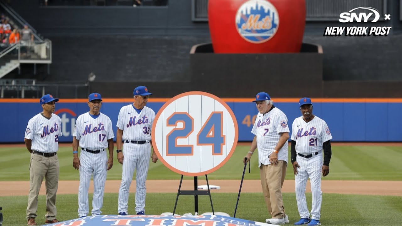 Willie Mays' No. 24, already retired by Giants, now retired by Mets