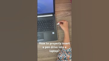 How to properly insert a pen drive into a laptop?   #laptop