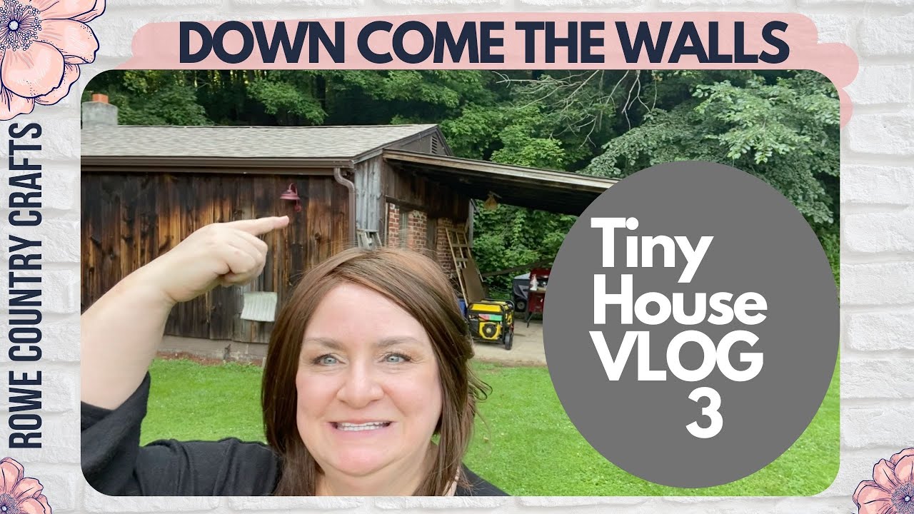 TINY HOUSE VLOG 3 Starting Inside and Taking Down The Walls