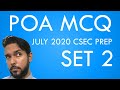 PoA MCQ questions Set 2 | CSEC PoA P1 practice questions | CSEC PoA July 2020 MCQ prep