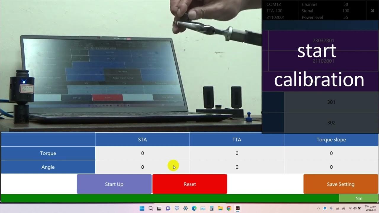 STA Swing Type Torque & Angle Transducer calibration procedure YouTube