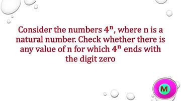 Can 4^n  end with the 0 for any natural number n.❔ 📚📖🖋