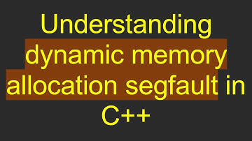Understanding dynamic memory allocation segfault in C+ +