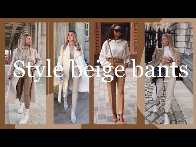 Como combinar un pantalón Beige - Outfit Mujer 2024 - Muy Trendy