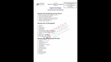 HSC 2023 English 2nd paper.All most important suggestion for exam preparation(writing part).