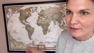 Craig Frames Wayfarer World Push Pin Map: Love Tracking our Travels!