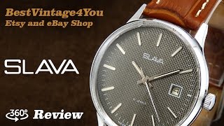 Hands-on video Review of Slava Great Soviet Dress Watch From 70s