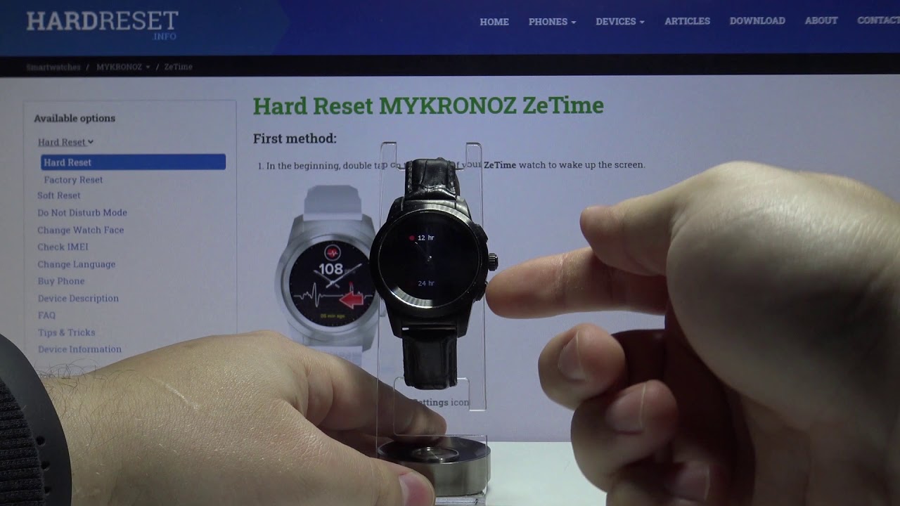 How to Change Clock Format in MYKRONOZ ZeTime Time Settings YouTube