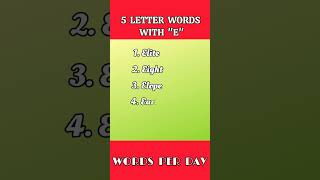 5 letter words starting with "E" #englishlearners #englishlearning #youtubeshorts
