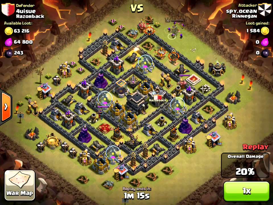 clash of clan balloons minions attack strategy YouTube