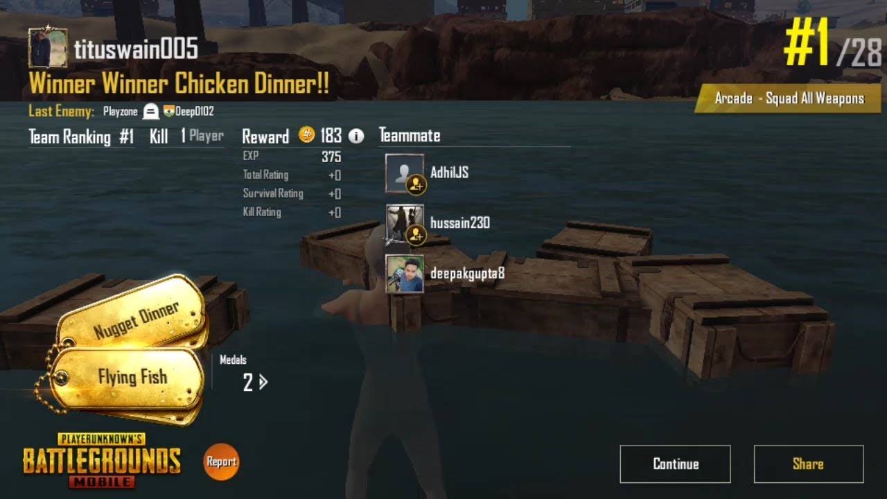 How to survive in water circle on pubG mobile full trick