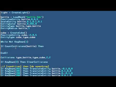Blitz3D Tutorial - 9 - Uses of Collisions in Game Programming