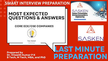 SASKEN Interview Preparation | Most Repeated Placement Questions for ECE & CSE Students