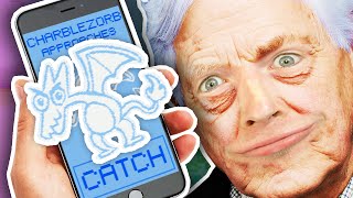 OLD MAN PLAYS POKEYMANS GO!!