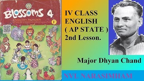 iv class English /2nd lesson with comprehension /Major Dhyan Chand/AP PRIMARY ENGLISH/ /blossoms4