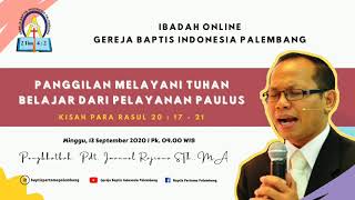 Baptist News Gereja Baptis Indonesia Palembang | Minggu, 13 September 2020