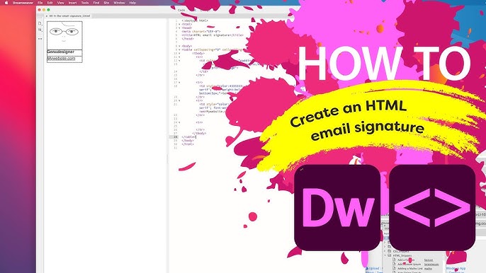 How to create an HTML email signature in Adobe® Dreamweaver® // Real life example with FREE DOWNLOAD - YouTube how-to-create-an-html-email-signature-in-adobe-dreamweaver-real-life-example-with-free-download-youtube