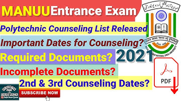 Polytechnic Counseling List Released/Polytechnic 1st Counseling List 2021.