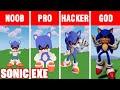 Minecraft battle: Noob vs Pro vs Hacker vs God: Building Sonic.exe in Minecraft