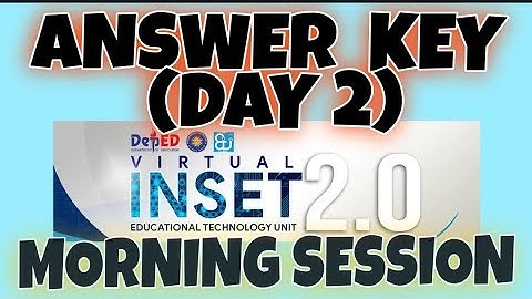 VINSET 2.0 DAY 2 ANSWER KEY (MORNING SESSION)