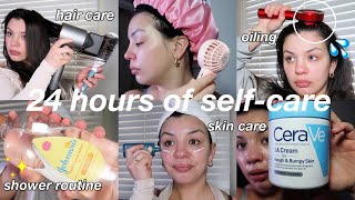24-HOUR SELF CARE TRANSFORMATION | Hair Care, Skin Care, Shower Routine, & more!