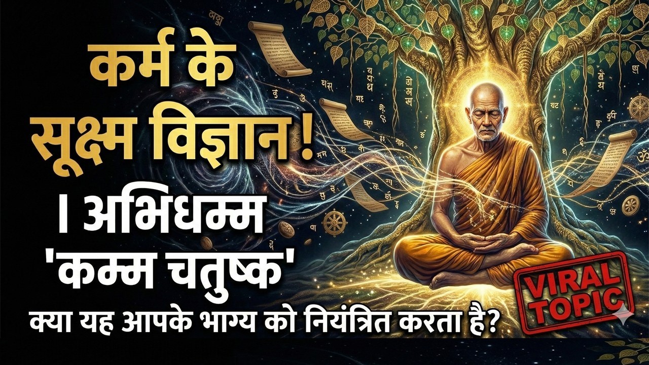 अभिधम्म के अनुसार कर्म के सूक्ष्म विज्ञान ! अभिधम्म 'कम्म चतुष्क' चार प्रकार के कम्म l EP -03 #kamma