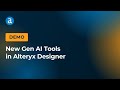 New Gen AI Tools in Alteryx Designer