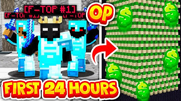 MY MINECRAFT FACTIONS *RICHEST* FIRST 24 HOURS..! (F-TOP #1)